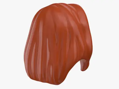 Lego Hair 02 Light Brown 3D model