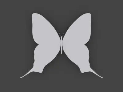 BFLY-003 Butterfly Low-poly 3D model
