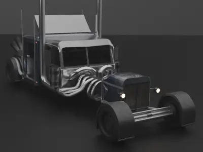 Heavy american truck 3D model