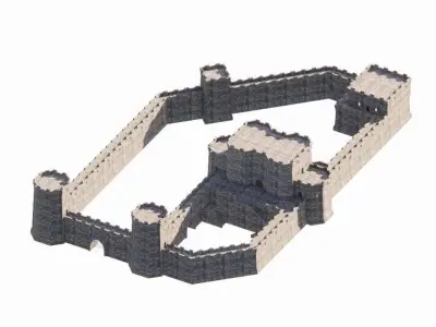 Basic Medieval Castle 13 3D model