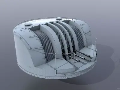 Japanese Type 96 AA gun - 1945 Low-poly 3D model