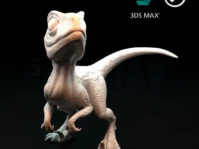 The Baby Blue - Baby Raptor Baby Dinosaur  3D model