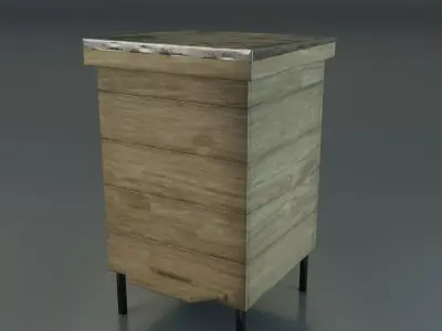 3D hive model Low-poly beehive side table Low-poly 3D model