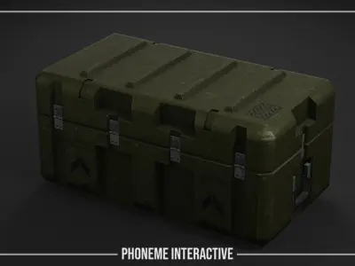 Military Case Game Ready Tactical Storage Box with 4K PBR Low-poly 3D model