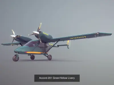 Accord-201 with four liveries 3D Model Collection