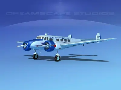 Lockheed L10 Electra Nortwest 3D model