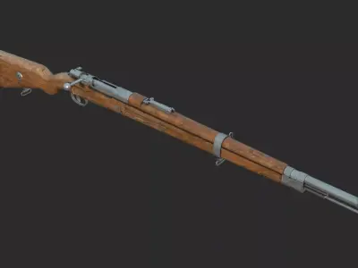 Modern weapons old-style rifles 3D model