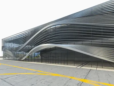 Modern Regional Airport Low-poly 3D model