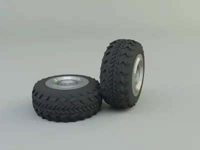  military vehicle tire 3d model 3D model