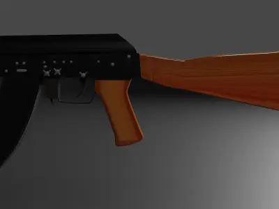 AKM assault rifle 3D model