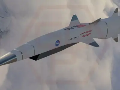 Hypersonic rocket Low-poly 3D model