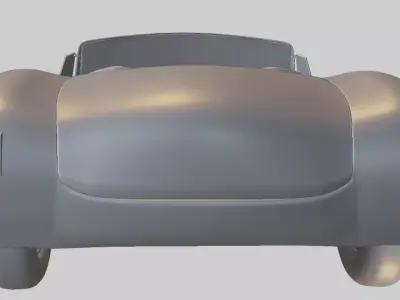 Classic Roadster Sports Car Low-poly 3D model