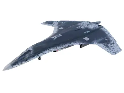 Lockheed NGAD deux - concept fighter Low-poly 3D model