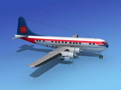 Boeing 377 Saturn Airlines 3D model