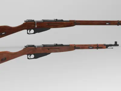 m1891 Sniper Rifles Fps - Tps Low-poly 3D model