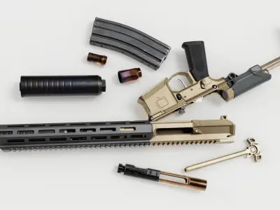 Q Honey Badger Rifle Low-poly 3D model