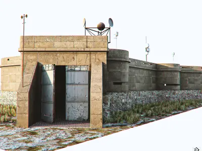bunker concrete fort 3D model