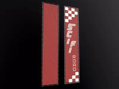 Advertising Banner Low-poly 3D model