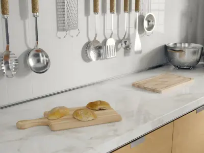  French Bread Rolls Food Model 