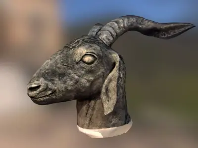 Goat Head - scan of clay sculpture 3D model