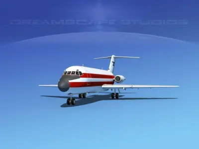 Douglas DC-9-15 KEA 3D model