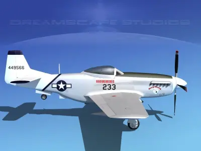 P-51D Mustang Acey-Ducey 3D model