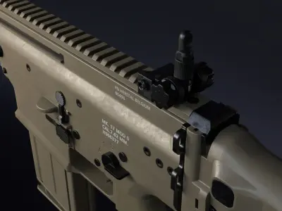 SCAR-H Assault Rifle 3D model
