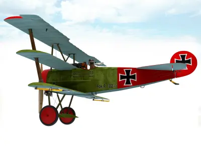 Airplane FOKKER DR 1 3D model