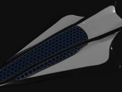 Luxury spaceship Low poly Low-poly 3D model