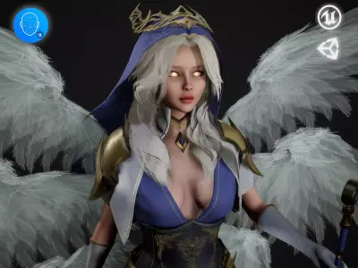Seraphim Low-poly 3D model