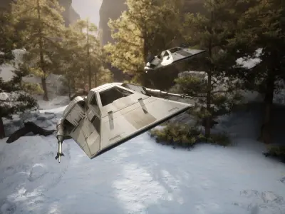 Airspeeder Low-poly 3D model