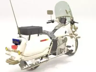 police motorcycle 3D model