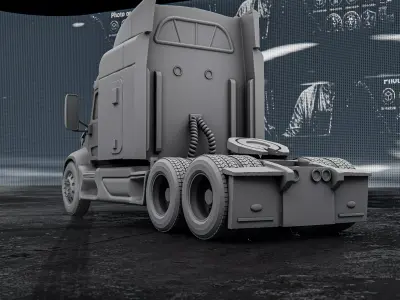 Peterbilt 579  3D Printable Truck Model 3D print model