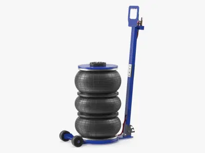 Triple Bellows Pneumatic Jack Tool 3D model