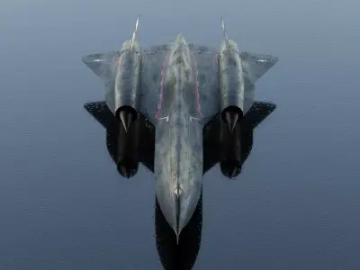 Lockheed SR-71 Blackbird Low-poly 3D model