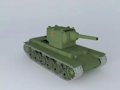 KV-2 Soviet tank 3D model