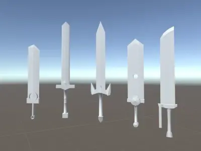 BA Sword Collection Low-poly 3D model