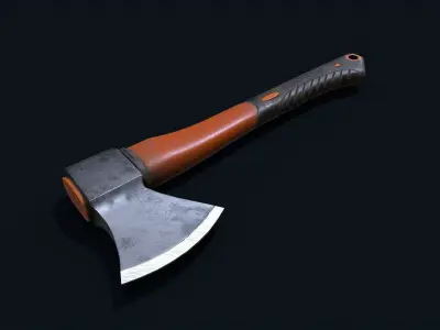 Camping Axe Low-poly 3D model