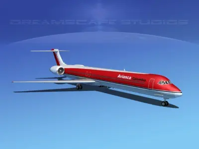 McDonnell Douglas MD80 Avianca 3D model