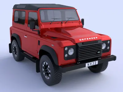Land Rover Defender works V8 2018 Free 3D model