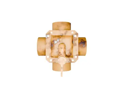 Rusty Traffic Light 3D Model 3D model