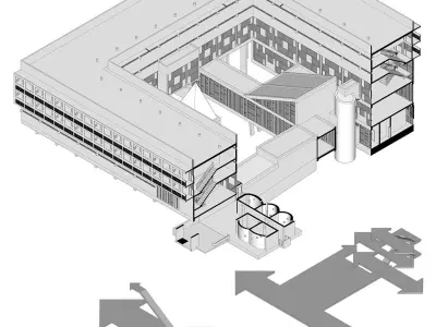 Couvent Sainte Marie de La Tourette - Le Corbusier 3D model