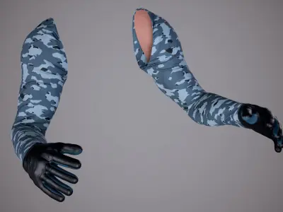 FPS Arms Pack 01b Low-poly 3D model