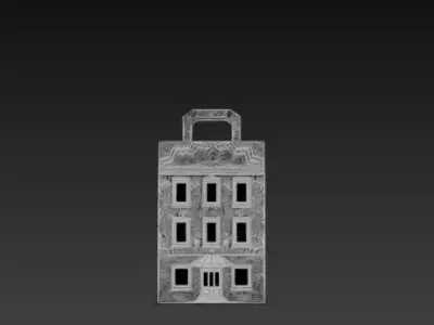 3D Shopping Bag Store Building Black Friday 3D print model