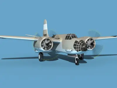 Douglas A-20A Havoc V02 3D model