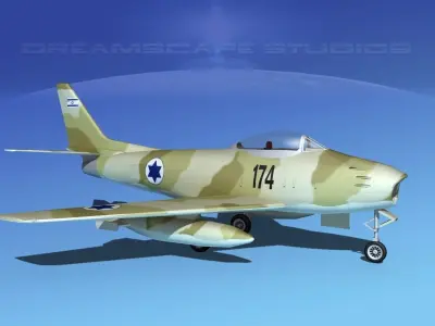 North American F-86 Sabre Jet IADF 3D model