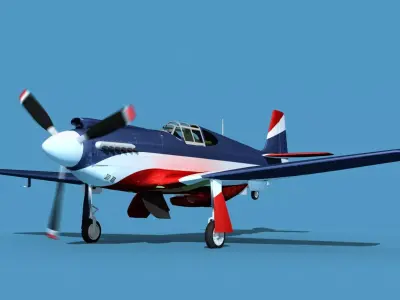 North American A-36A Apache S04 Racer 3D model
