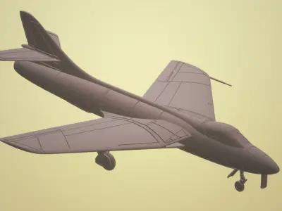 HAWKER HUNTER F1 AND F2 1-72 SCALE HIGHLY DETAILED MODEL 3D print model