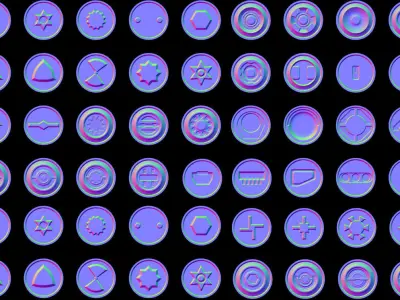 90 Bolt Hard Surface for Substance Painter Low-poly 3D model