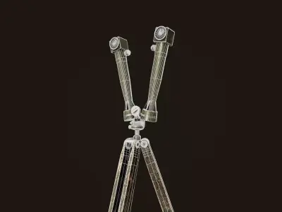 Vintage Military Periscope Low-poly 3D model